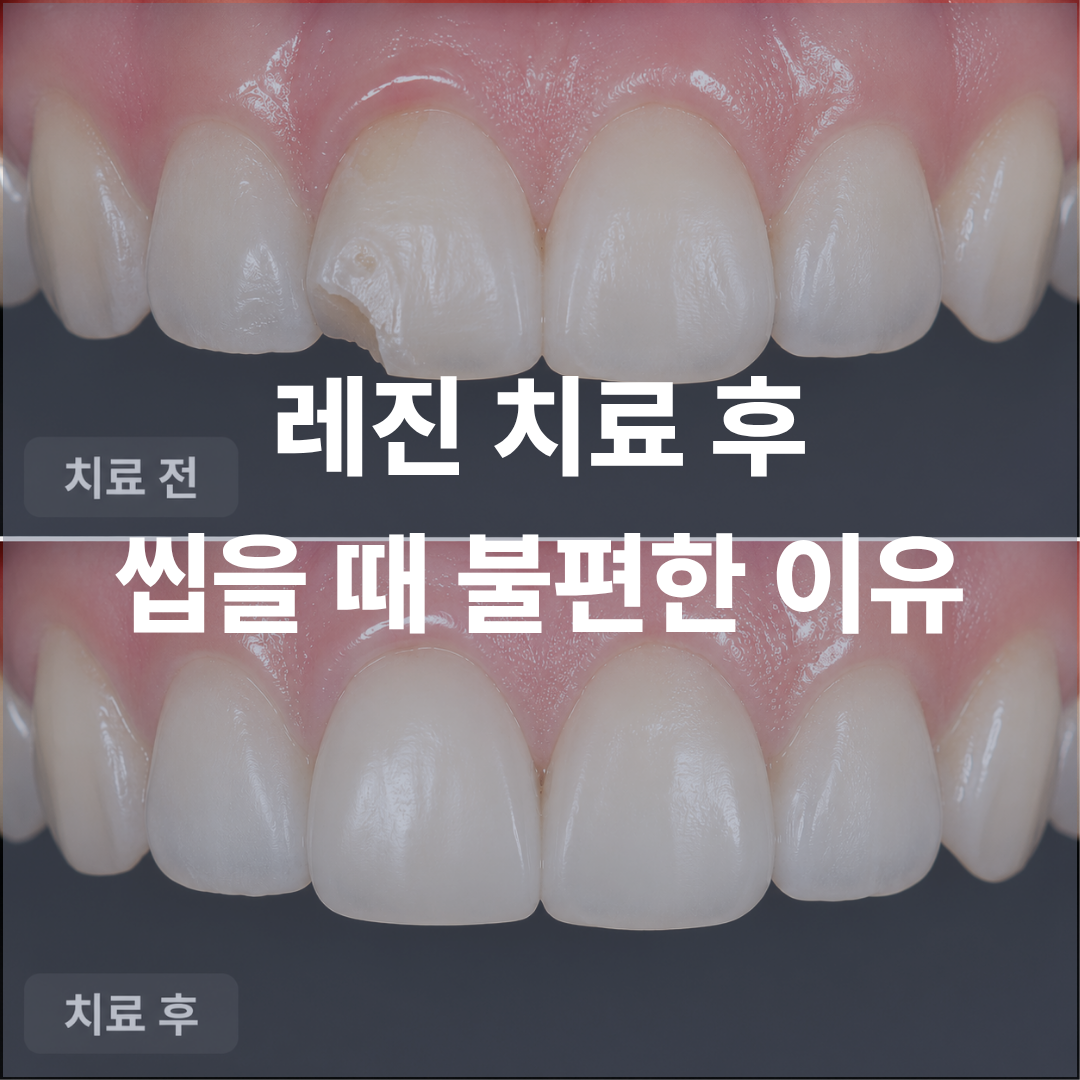 레진 치료 후 씹을 때 불편한 이유, 충치 재발만은 아닙니다